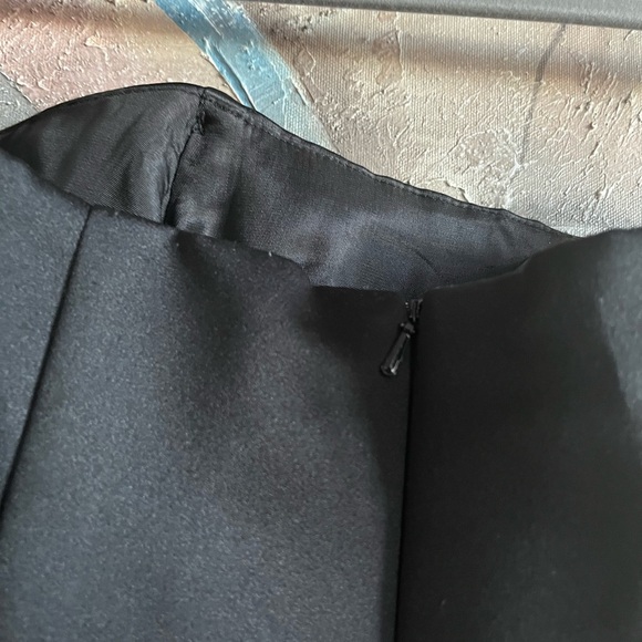 Jessica McClintock Gunne Sax Vintage Black Satin Floral Embroidered Forma Gown - Picture 11 of 12